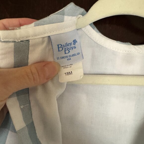 Bailey Boys Gingham Bubble - 18M - Picture 3 of 3